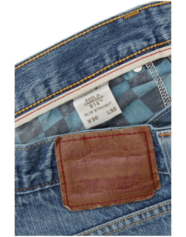 Levi's Jean Droit 514 Homme Bleu W30 L30 Coton