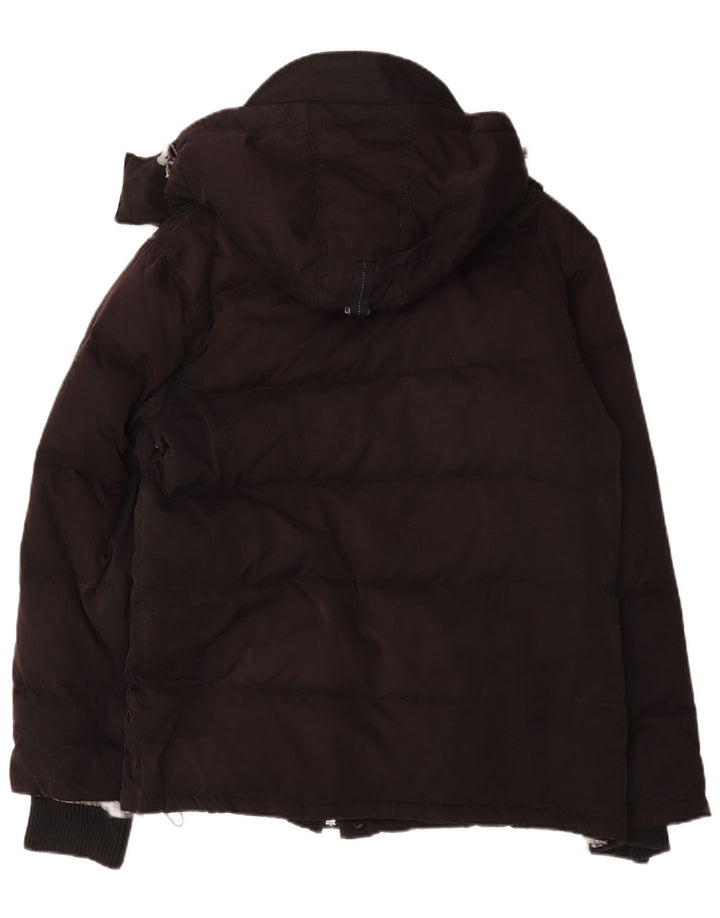 Slam Veste matelassée à capuche pour homme UK 40 Large Noir Coton