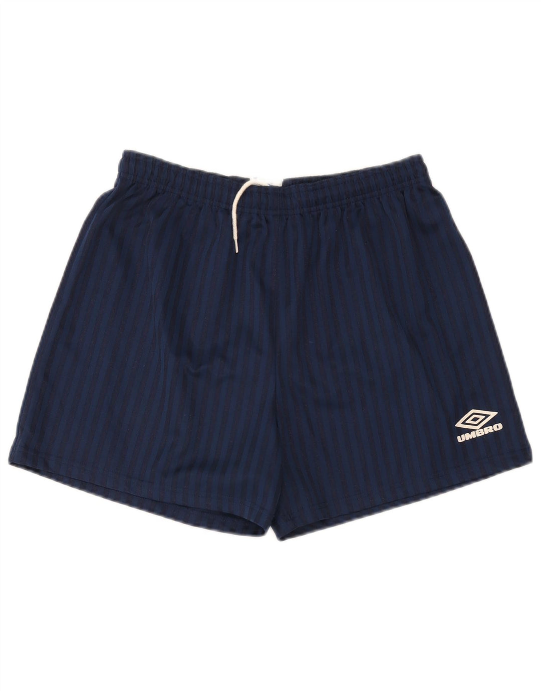 Umbro Short de Sport Homme Bleu Marine Moyen à Fines Rayures Polyester