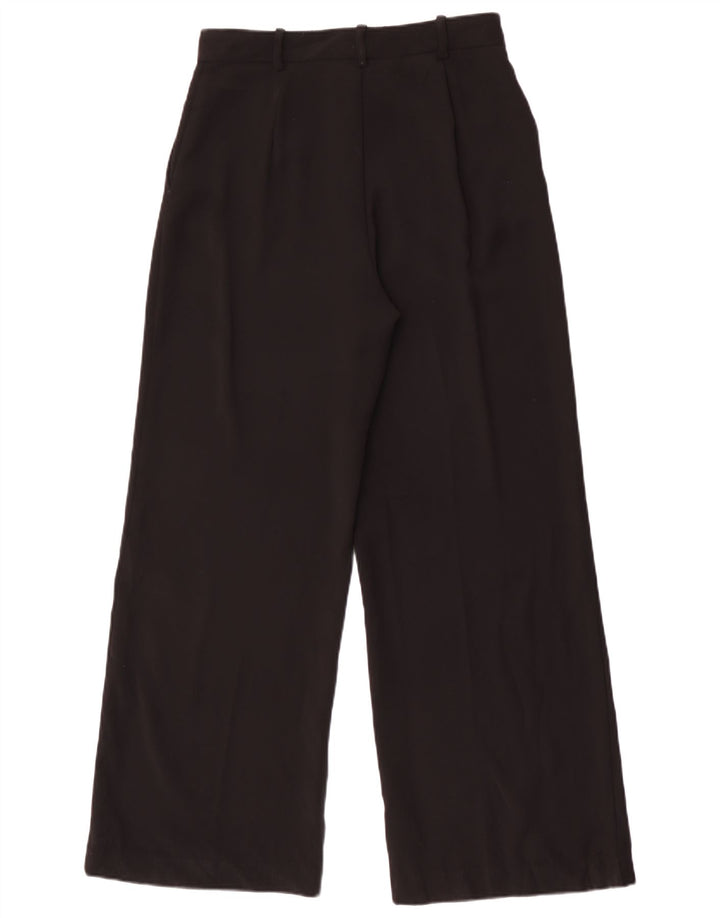 Zara Pantalon Chino Large Femme Moyen W28 L29 Noir Polyester