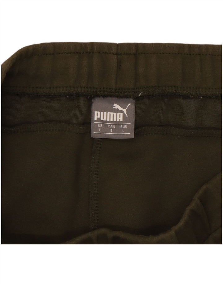Puma Pantalon de Survêtement Large Homme Kaki Colourblock
