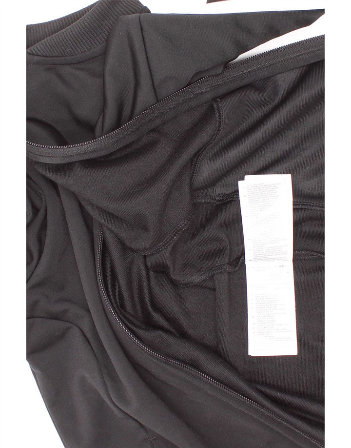 Adidas Veste de survêtement pour fille 7-8 ans Noir à fines rayures Polyester