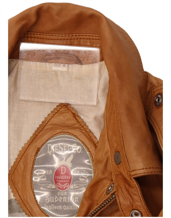 Diesel Veste en cuir pour homme UK 38 Cuir beige moyen