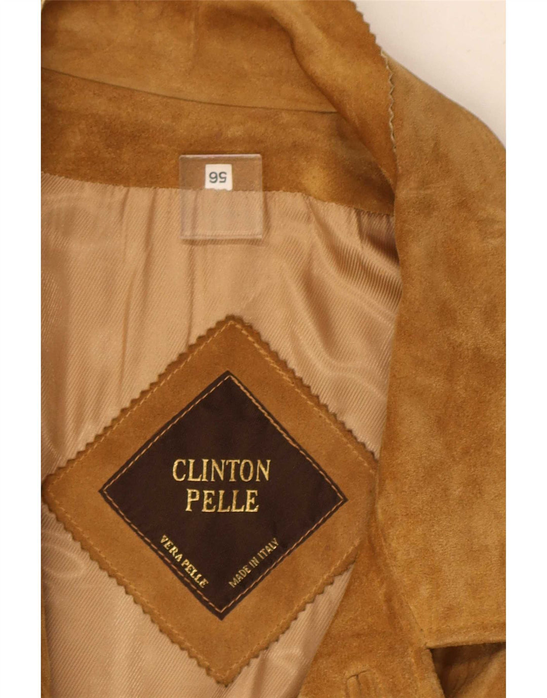vintage Homme 4 Boutons Blazer En Daim Veste IT 56 3XL Beige