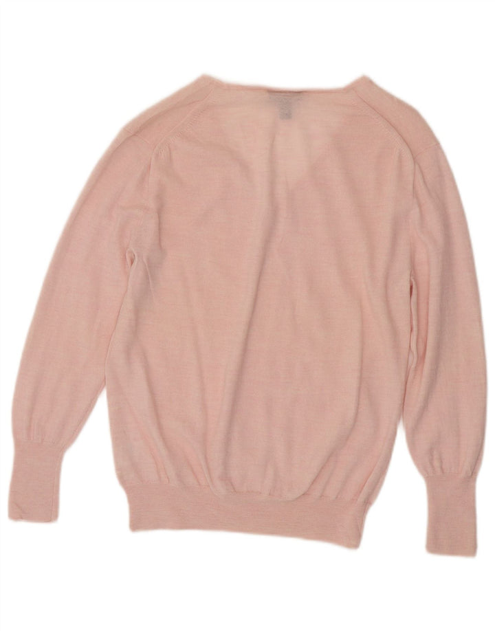 J. Crew Pull col en V pour femme UK 14 Large Rose