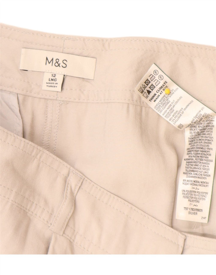 Marks & Spencer Pantalon cargo de jogging pour femme UK 12 Medium W30 L32 Gris