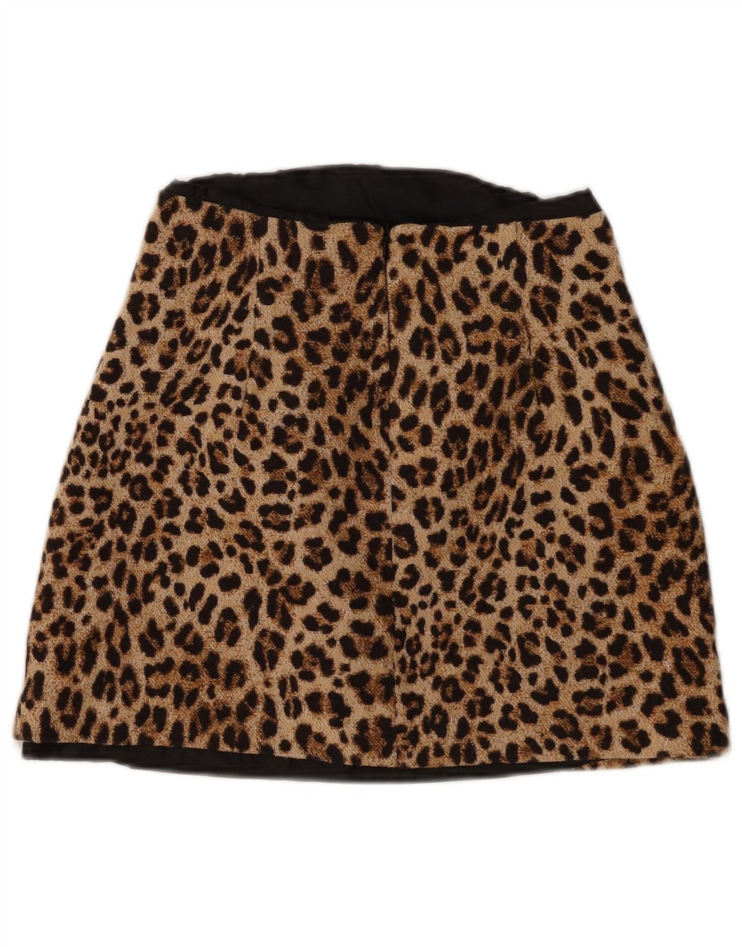 Zara Femme Mini Jupe Petit W26 Marron Imprimé Animal