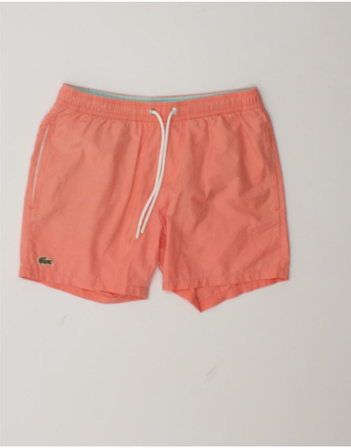 Lacoste Short de bain homme petit coton orange