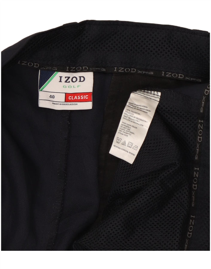 Izod Short cargo classique pour homme W40 XL Bleu marine Polyester