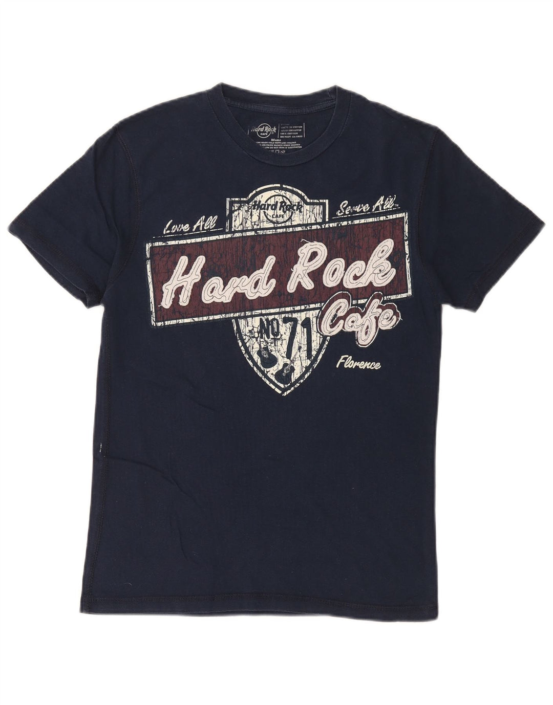 HARD ROCK CAFE T-Shirt Graphique Florence Homme Petit Bleu Marine Coton