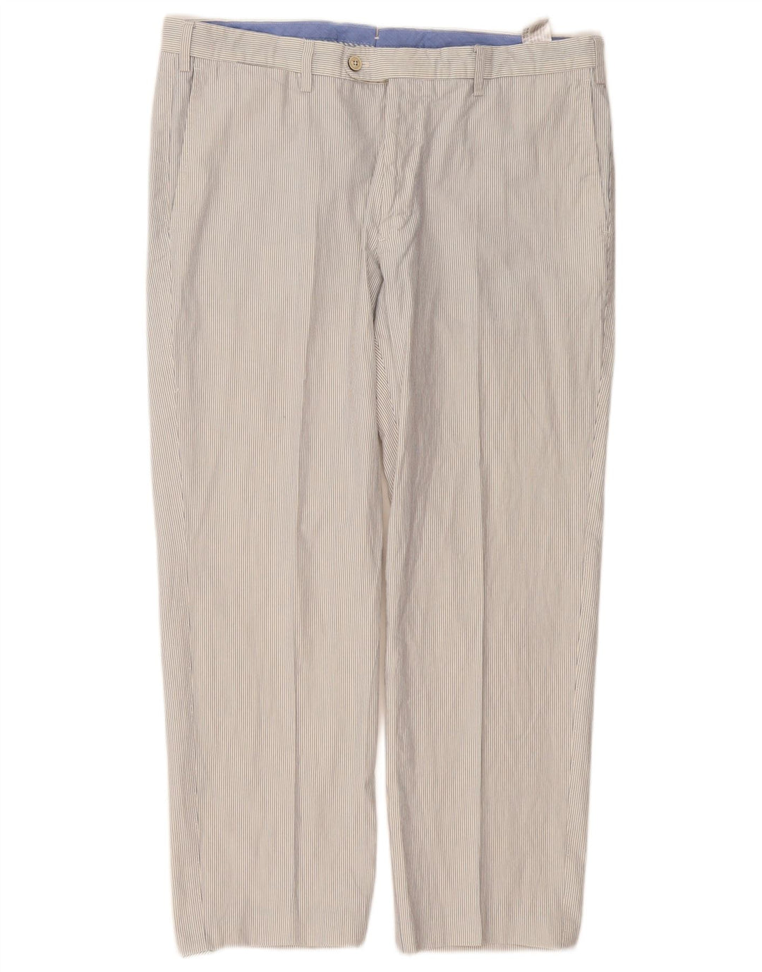 MASSIMO DUTTI Pantalon de costume droit pour homme EU 46 XL W36 L27 Blanc rayé