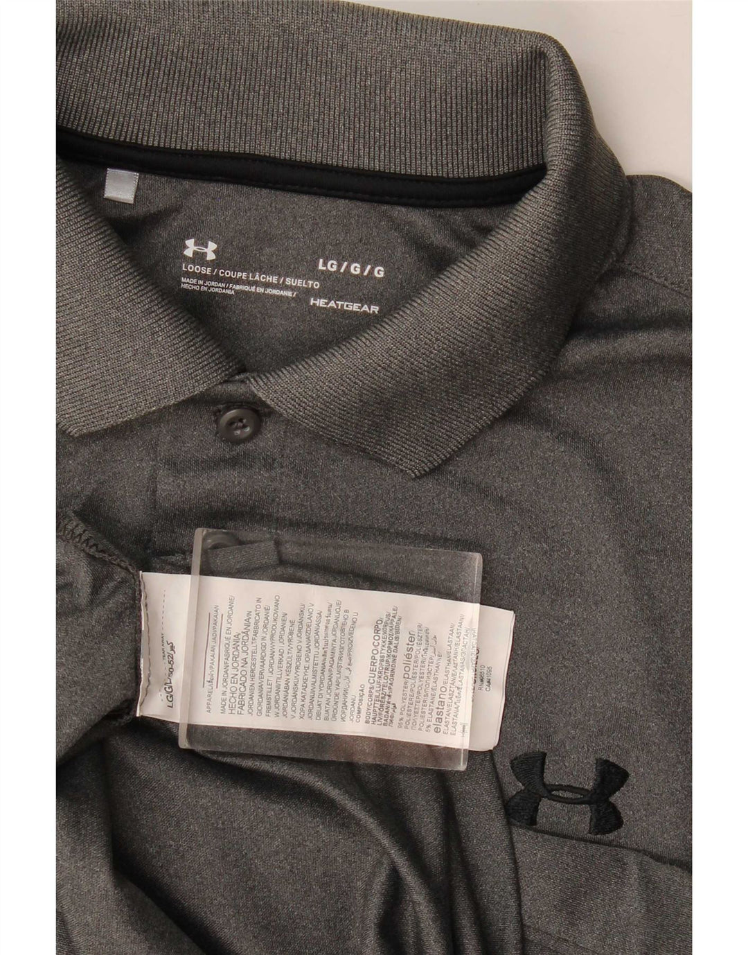 Under Armour Polo Heat Gear Homme Large Gris Polyester