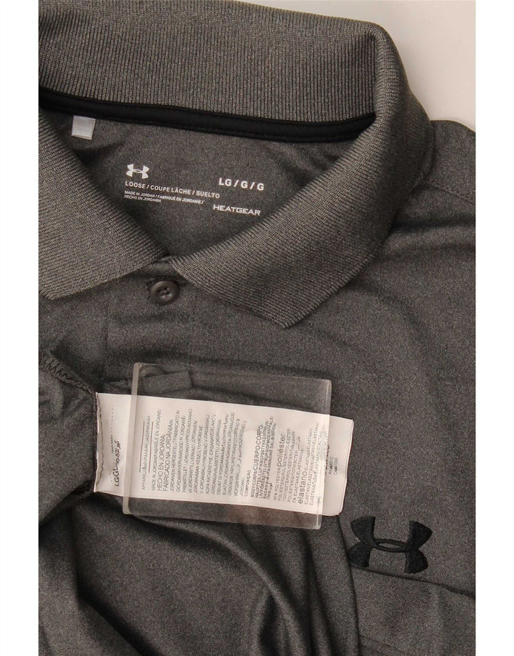 Under Armour Polo Heat Gear Homme Large Gris Polyester