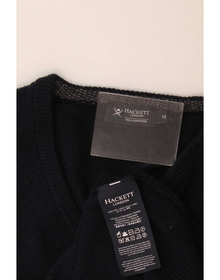 Hackett Pull Col V Homme Bleu Marine Moyen Laine d'Agneau
