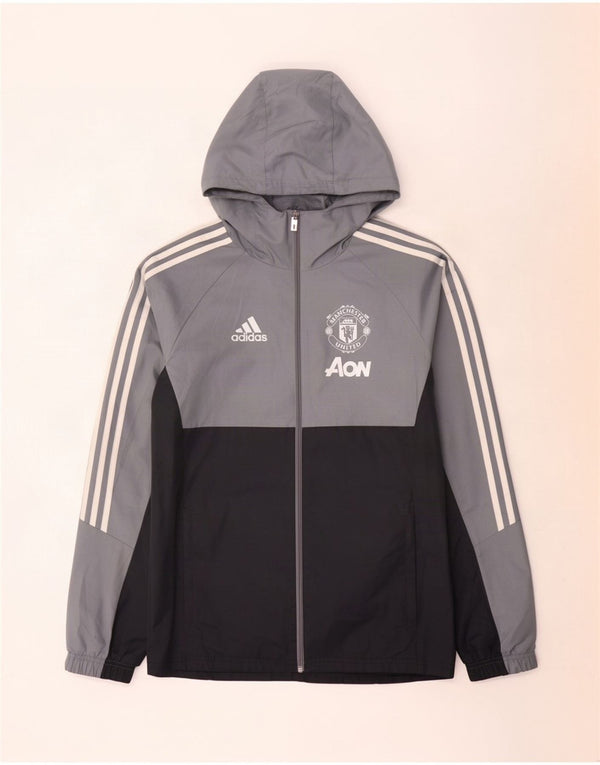 Adidas Veste de survêtement graphique Manchester United pour homme, petit gris