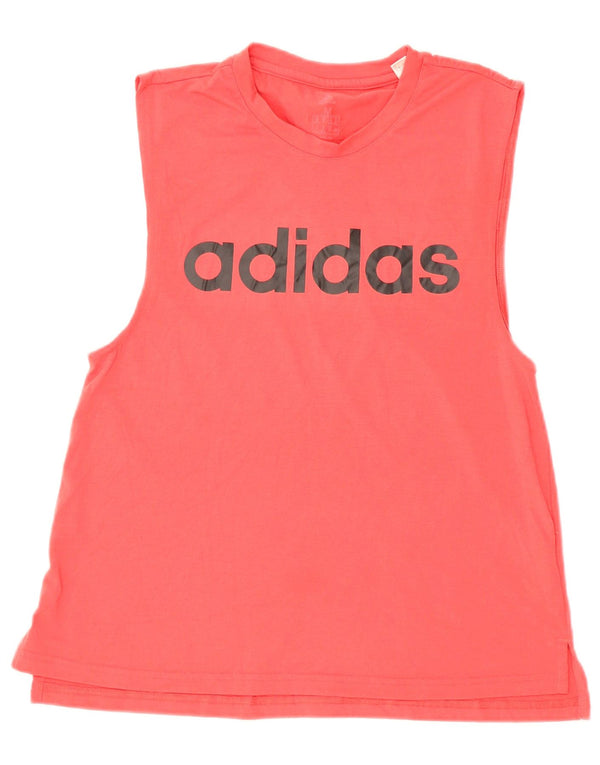 Adidas Débardeur graphique pour femme UK 12 Polyester rose moyen