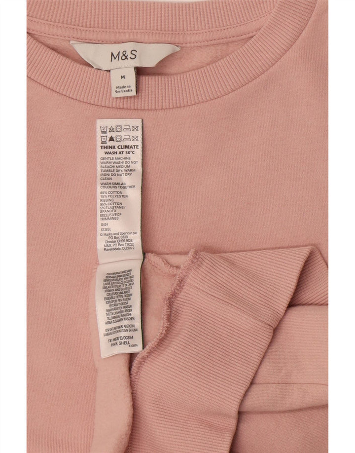 Marks & Spencer Pull-over surdimensionné pour femme UK 14 Coton rose moyen