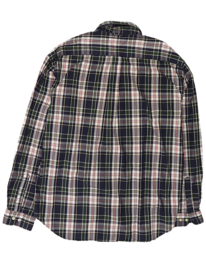 TOMMY HILFIGER Chemise Homme 2XL Bleu Marine à Carreaux Coton