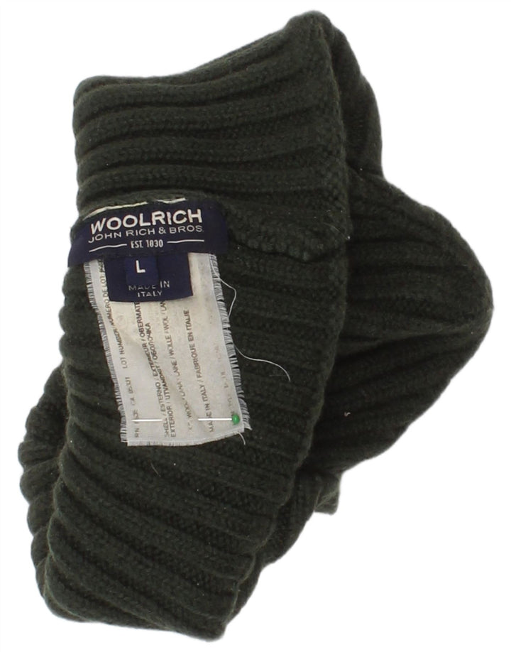 Woolrich Bonnet en tricot pour femme en laine verte
