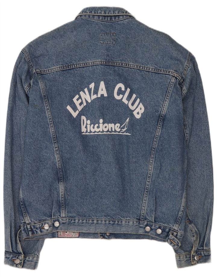 Rifle Veste en jean graphique pour homme UK 44 2XL Bleu rétro