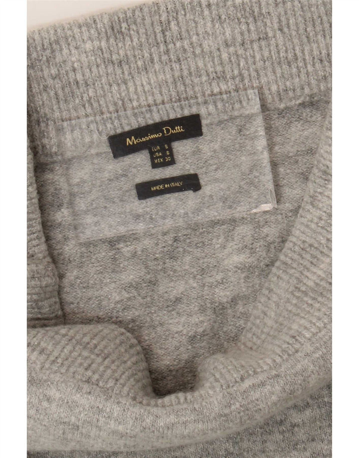 Massimo Dutti Jupe crayon en tricot pour femme Small W27 Gris Colourblock