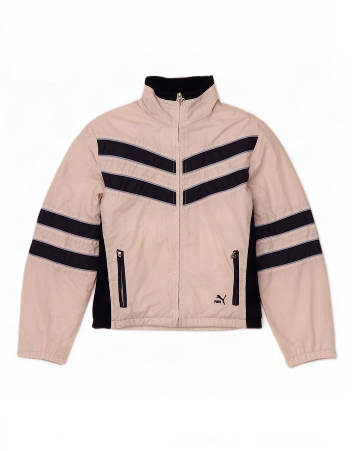 Puma Veste de survêtement pour femme UK 14 Medium Blanc Colourblock