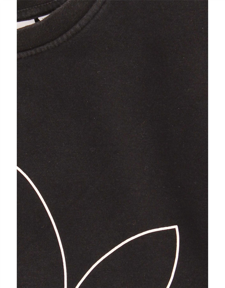 Adidas Sweat-shirt graphique pour homme Petit coton noir