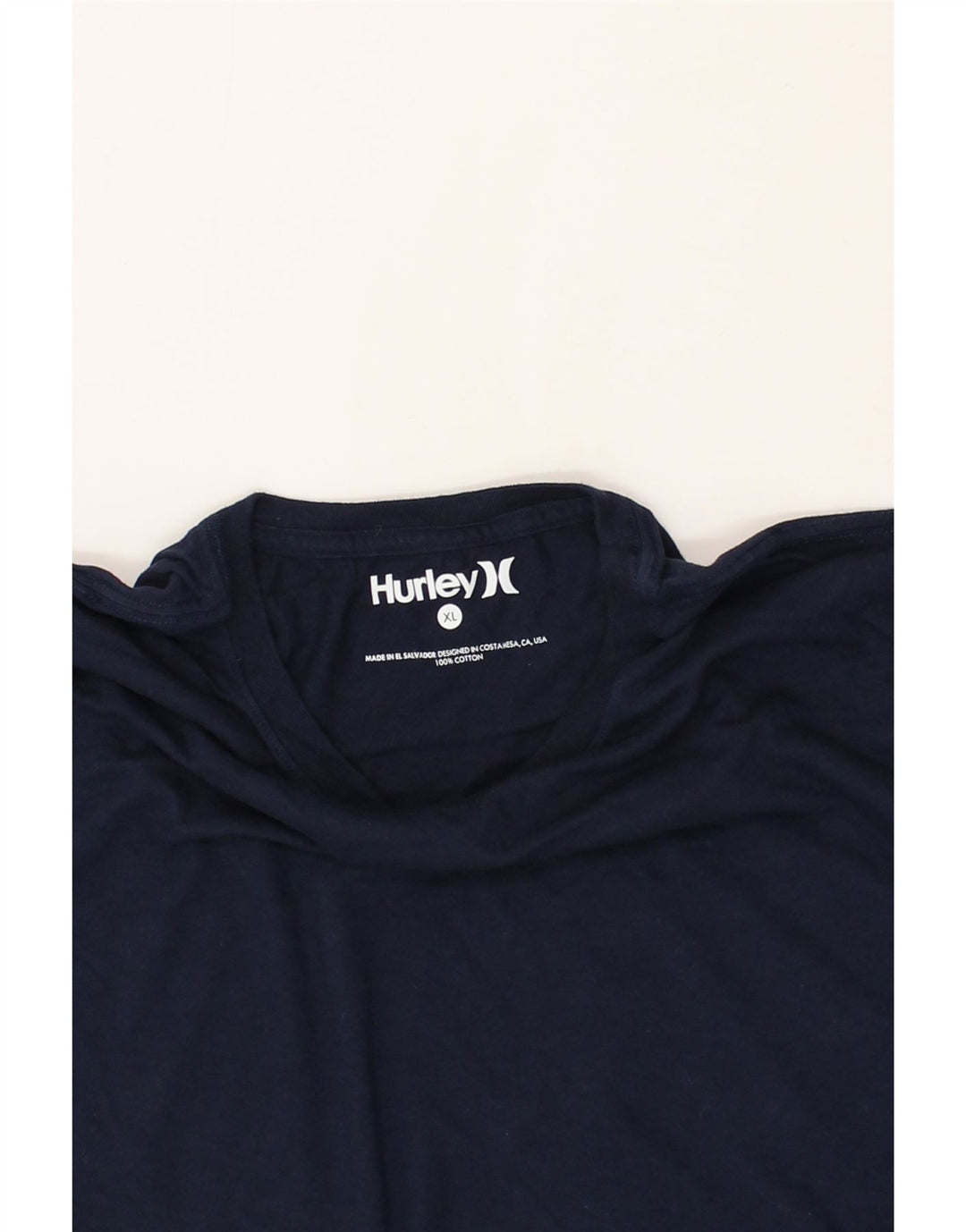 HURLEY Mens T-Shirt Top XL Navy Blue Cotton Vintage Hurley and Second-Hand Hurley from Messina Hembry 