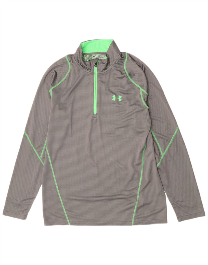 Under Armour Haut à col zippé à manches longues pour homme Gris Polyester Sports