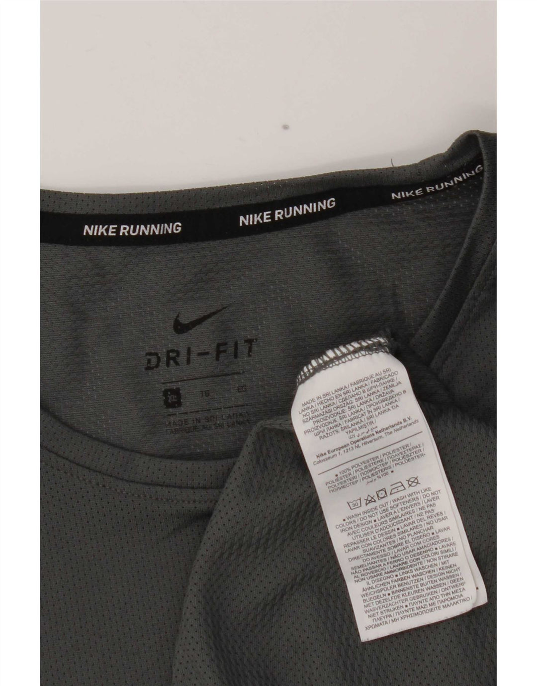 Nike Hommes Dri Fit T-Shirt Haut XL Gris Polyester