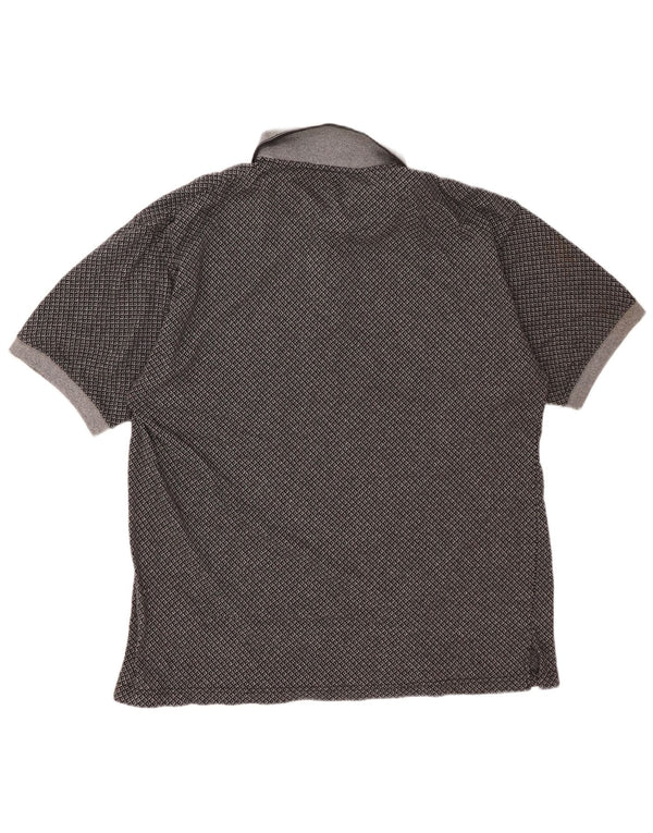 PIERRE CARDIN Polo Homme XL Gris Carreaux Coton