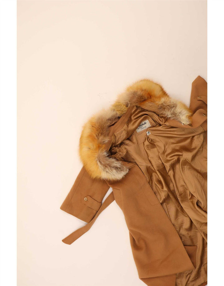 Micheli Manteau Femme UK 14 Laine Marron Moyen