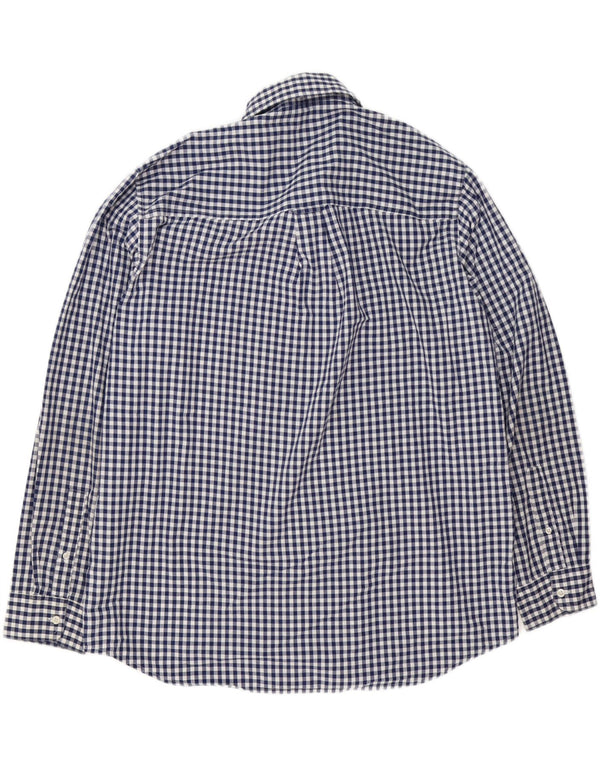 Chaps Chemise Homme Easy Care XL Bleu Marine Vichy Coton