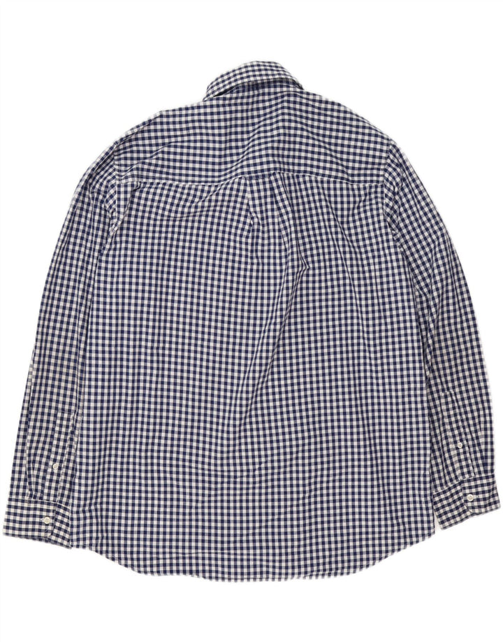 Chaps Chemise Homme Easy Care XL Bleu Marine Vichy Coton