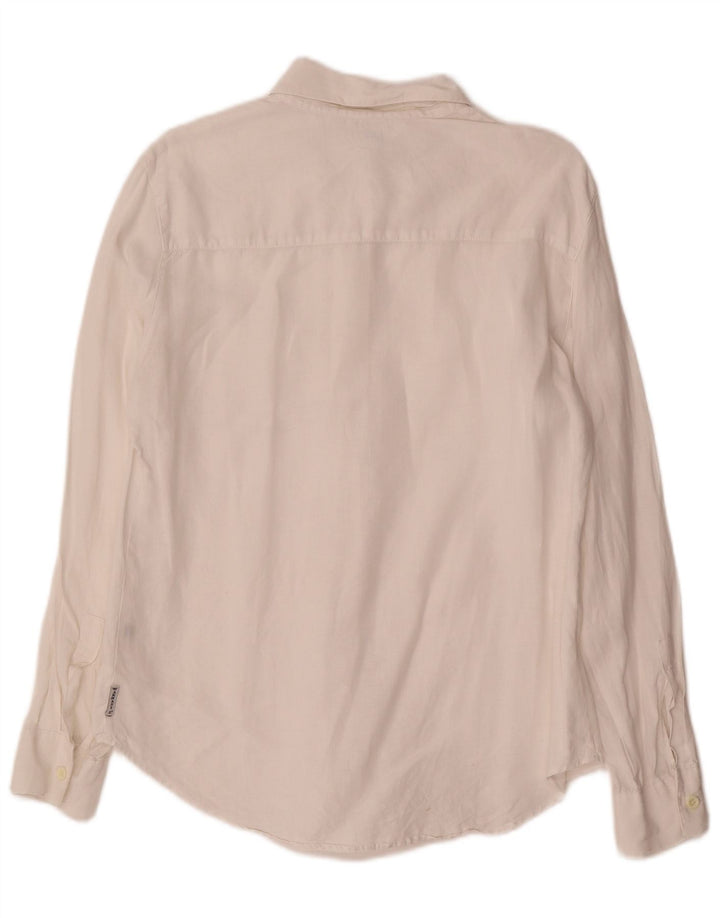 Armani Jeans Chemise surdimensionnée pour femme UK 10 Small Blanc