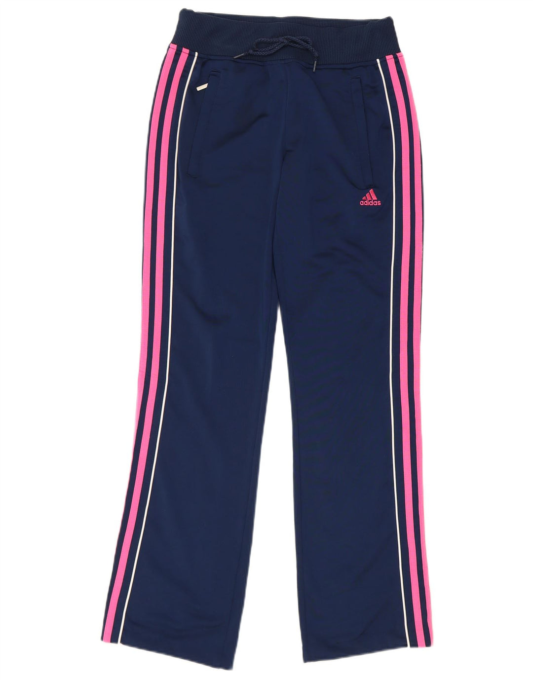 Adidas Pantalon de survêtement pour femme UK 8 Small Bleu marine Polyester