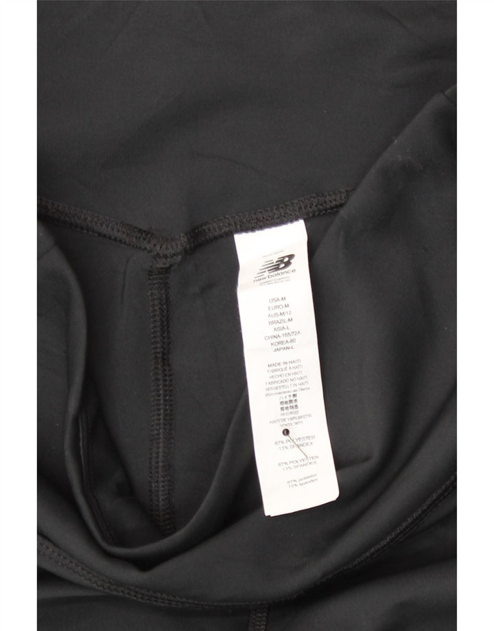 New Balance Leggings Femme UK 12 Polyester Noir Moyen