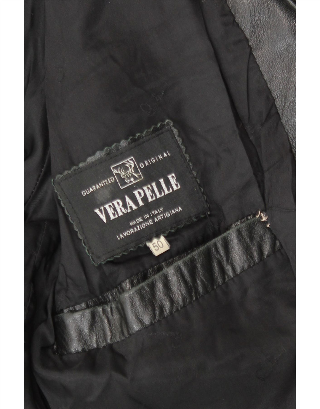 veste en cuir homme vintage IT 50 Grand cuir gris