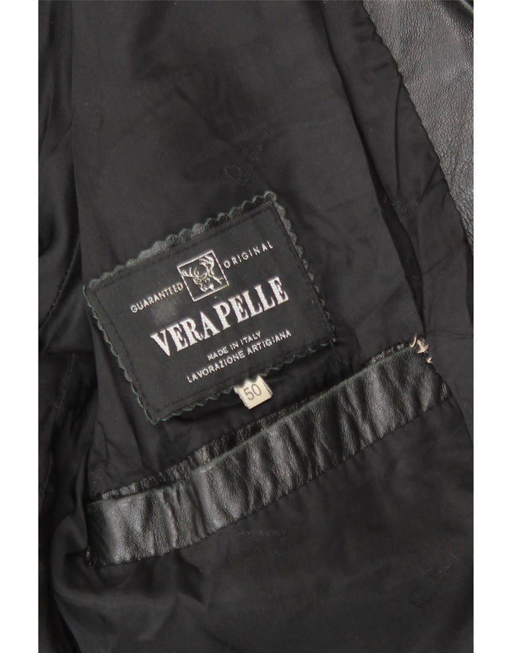 veste en cuir homme vintage IT 50 Grand cuir gris