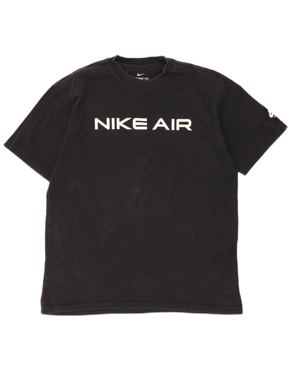 Nike T-shirt graphique pour homme en coton noir moyen