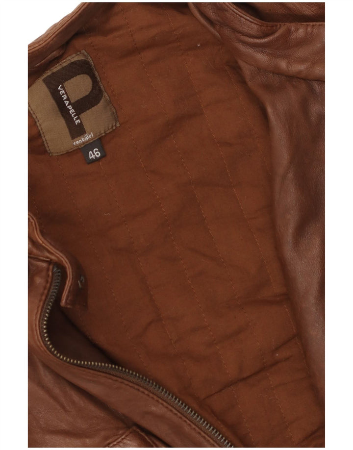 Conbipel Veste en Cuir Femme IT 46 Grand Cuir Marron