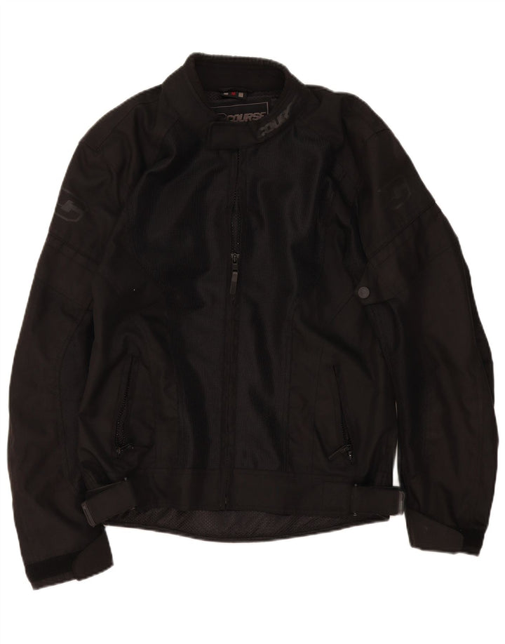 Course Veste Graphique Racer Homme UK 38 Moyen Noir Polyester