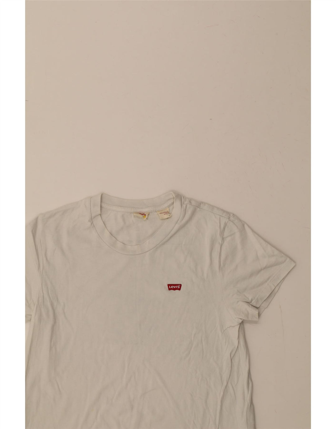LEVI'S Womens T-Shirt Top UK 10 Small White Cotton Vintage Levi's and Second-Hand Levi's from Messina Hembry 
