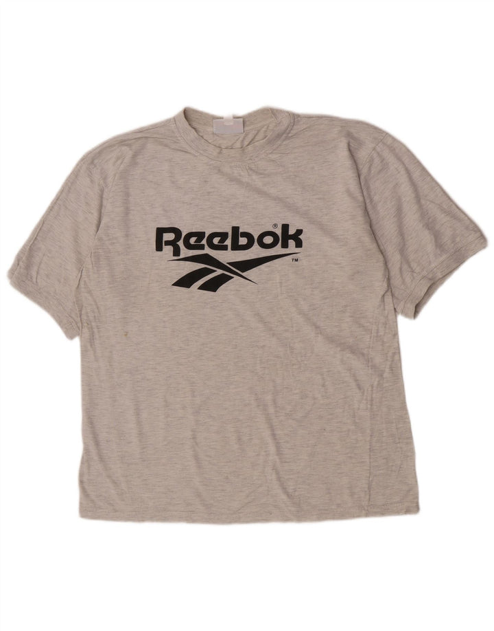 Reebok Tee-Shirt Graphique Homme Gris Moyen Flecked Cotton