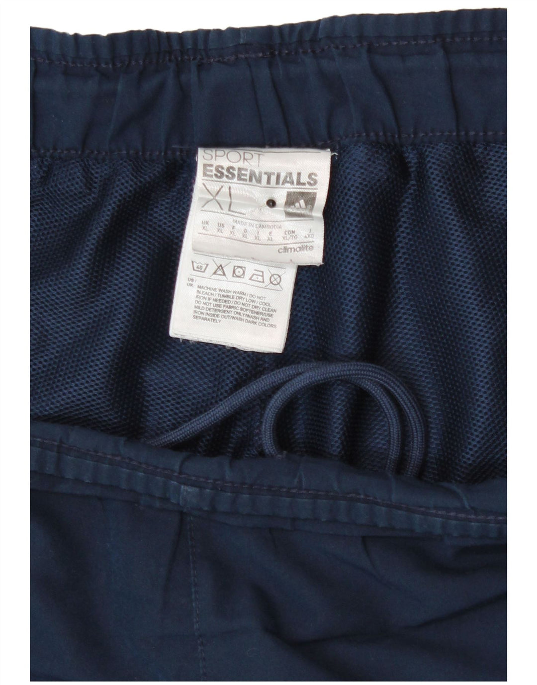 Adidas Hommes Climalite Sport Shorts XL Bleu Marine Polyester