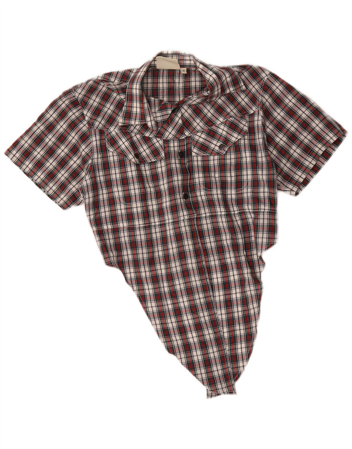 Matt Delehga Chemisier à manches courtes pour femme UK 12 Medium Multicolore