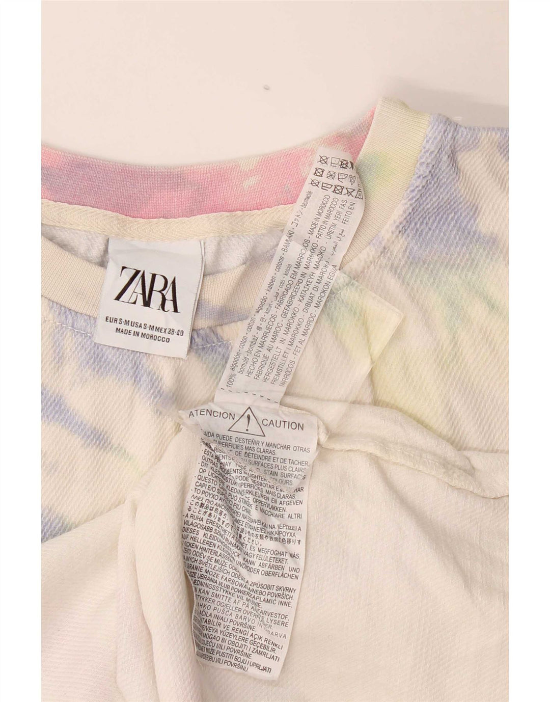 Zara Homme Débardeur Petit Multicolore Tie Dye Coton