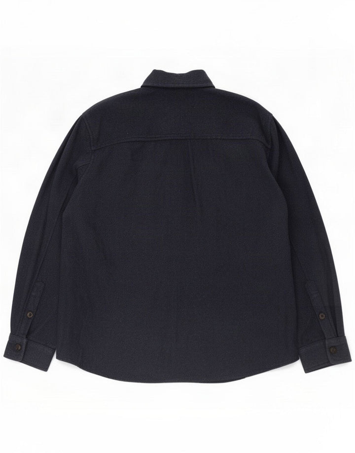 Chemise en flanelle homme Zara bleu marine moyen