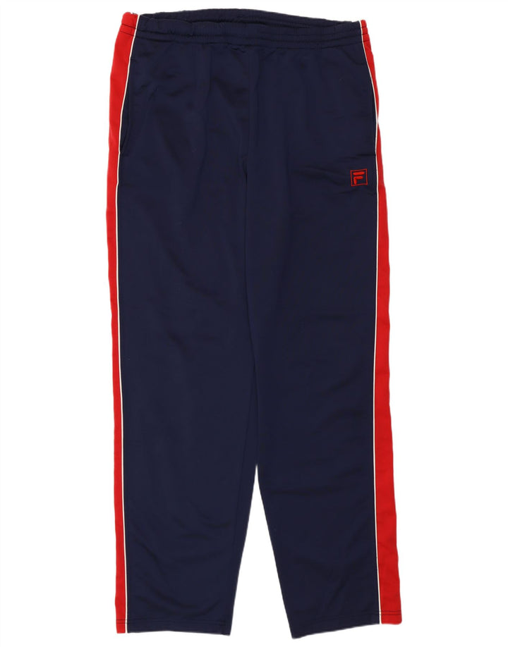 Fila Pantalon de survêtement pour homme IT 52 Large Bleu Marine Colorblock Polyester