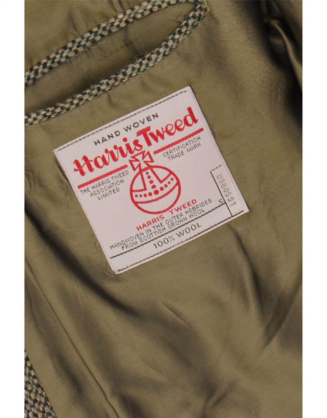 Harris Tweed Veste Blazer 2 Boutons Homme UK 38 Laine Gris Moyen